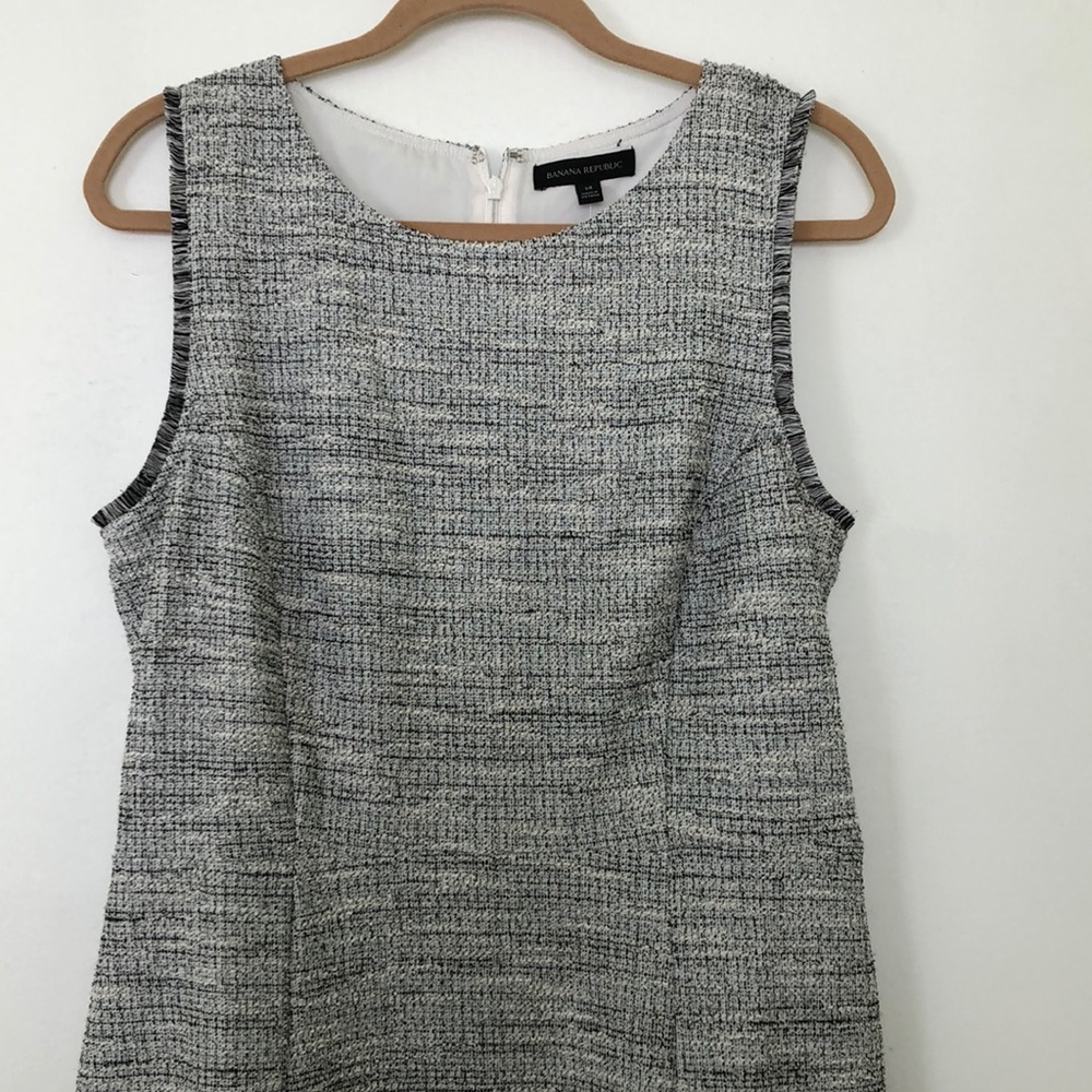 Banana Republic Fringe Boucle Dress Sz 14